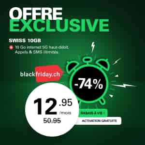 -74% sur l&#039;abo mobile Swiss 10GB