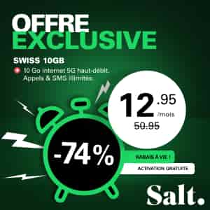 -74% sur l&#039;abo mobile Swiss 10GB