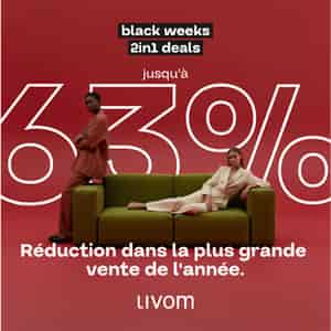 Jusqu’à -63 % sur les canapés modulaires