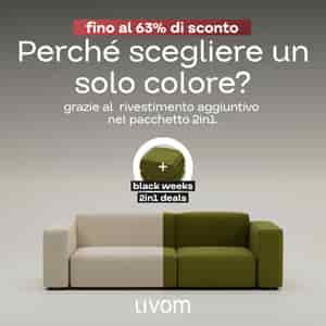 Fino al 63% di sconto sui divani componibili