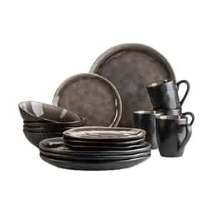 Mäser Niara Organic Tableware set 16-piece brown