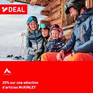 20% sur une sélection d’articles McKINLEY