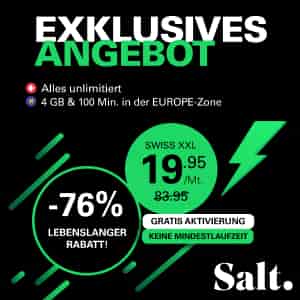 -76% auf das Swiss XXL Mobile-Abo