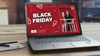 Black Friday Banner laptop mockup