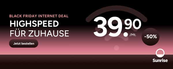 SUNRISE: Bester Deal des Jahres: Up Connect L -50%