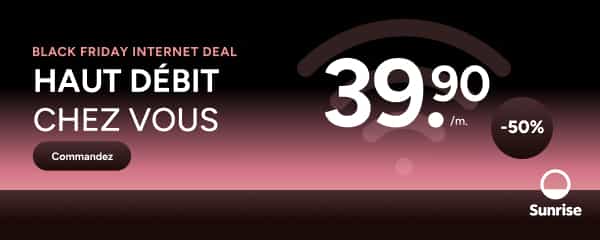 SUNRISE: Meilleure offre de l&#039;année -50%
