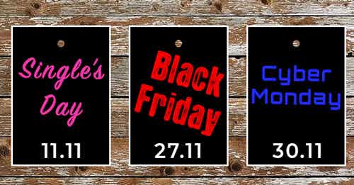 Angebote und datum Singles Day Black Friday und Cyber Monday in der Schweiz