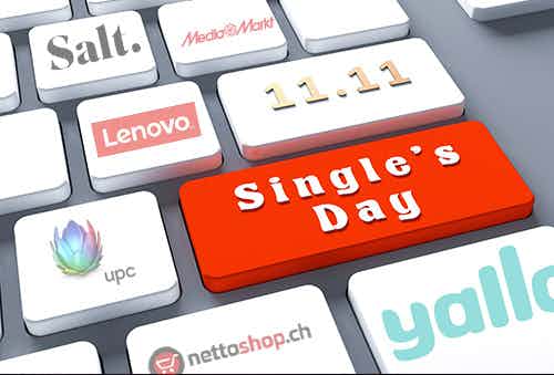 High-tech agebote von Single's Day in der Schweiz